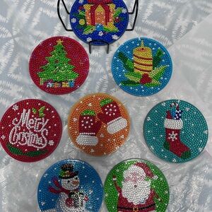 Colorful Christmas Coaster Set